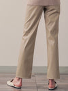 Off white and beige straight leg pants