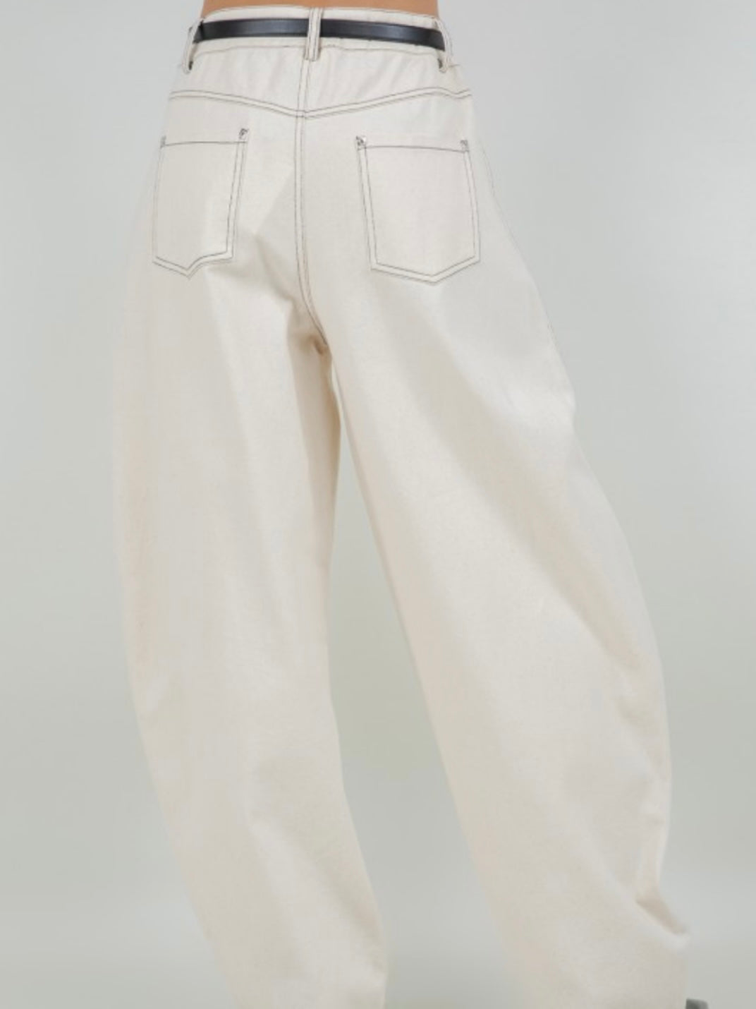 Off white Barrel Pants