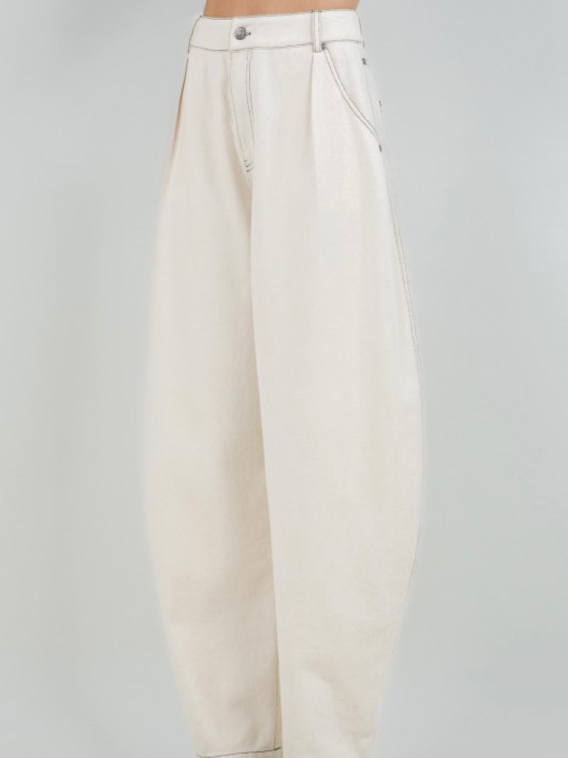 Off white Barrel Pants