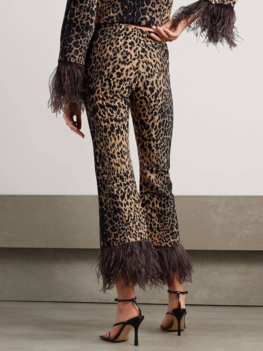 Leopard print set shirt and pants