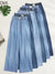 Navy blue and light blue waistband drawstring pants