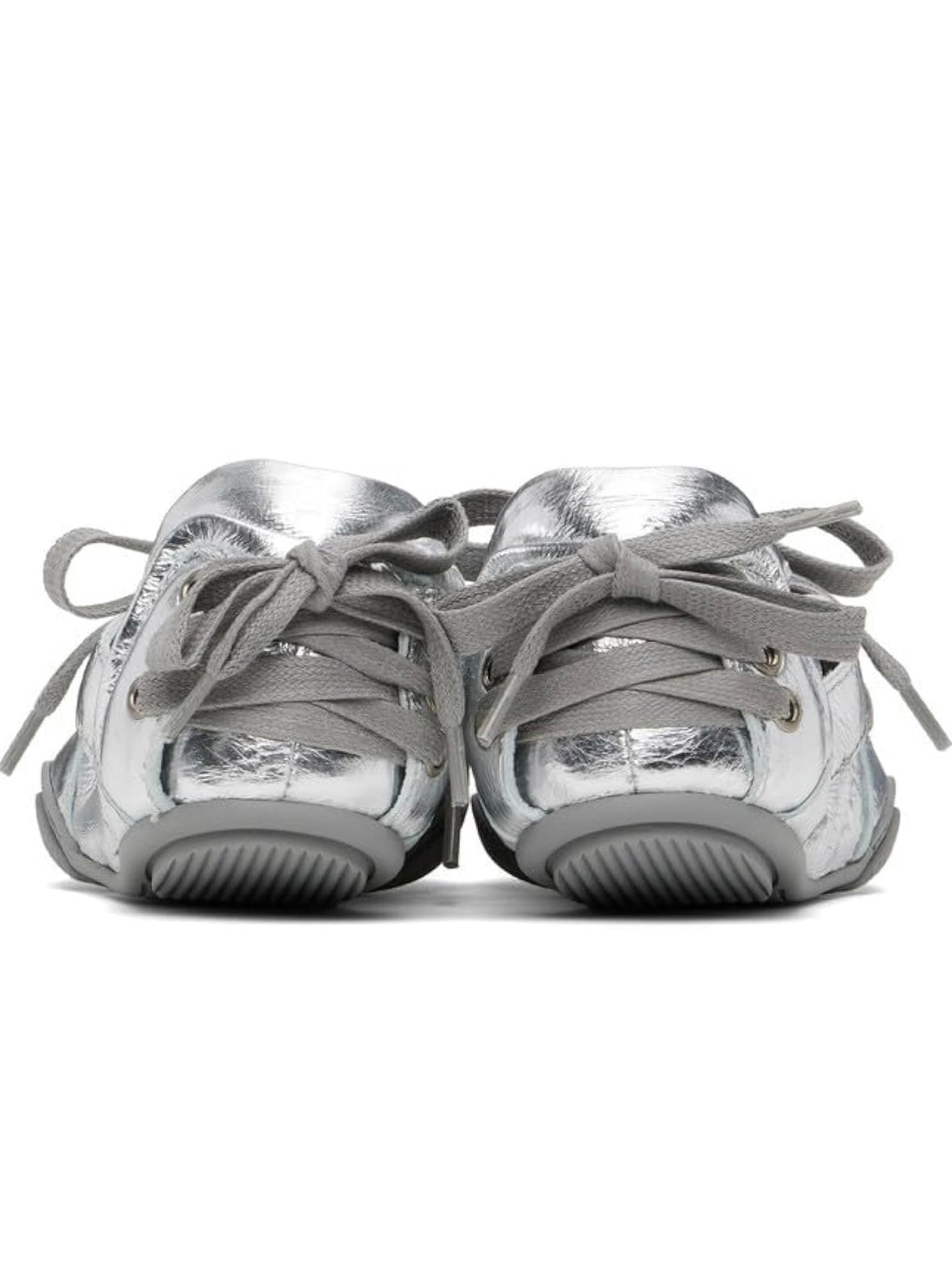 Solid colors Front tied flats shoes adjustable