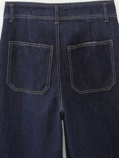 Dark blue straight jeans