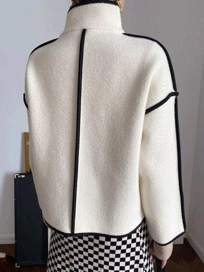 White and black edges jacket