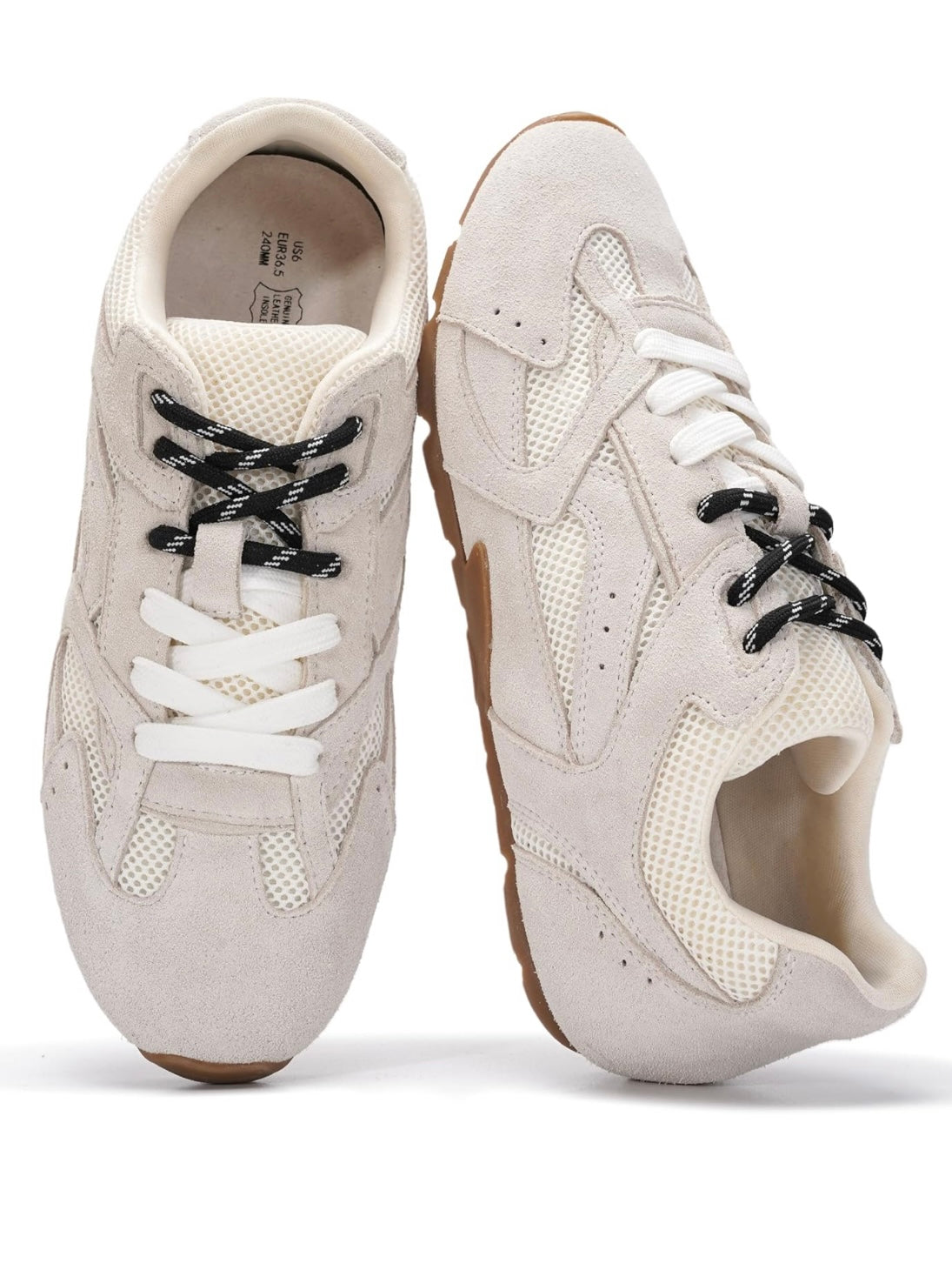 Solid colors lace up flats sneakers shoes