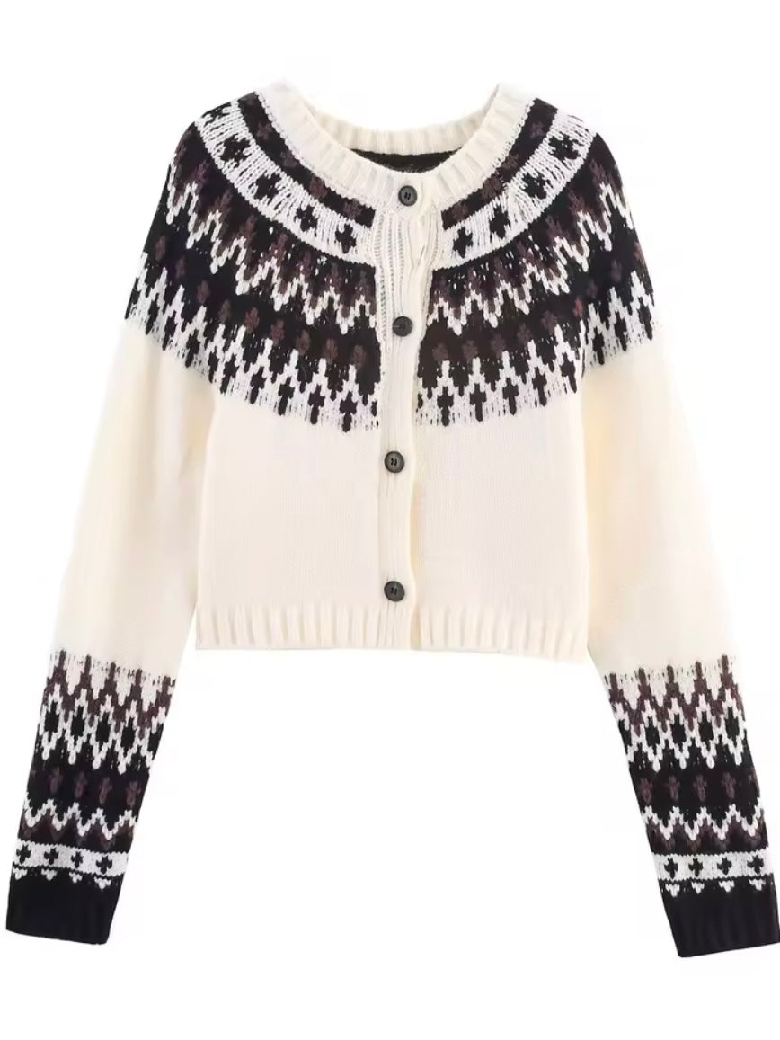 Cardigan knitted sweater