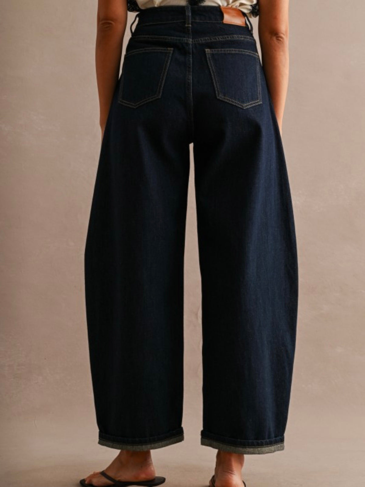 Dark Blue jeans barrel pants