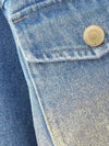 Blue and gold jeans jacket