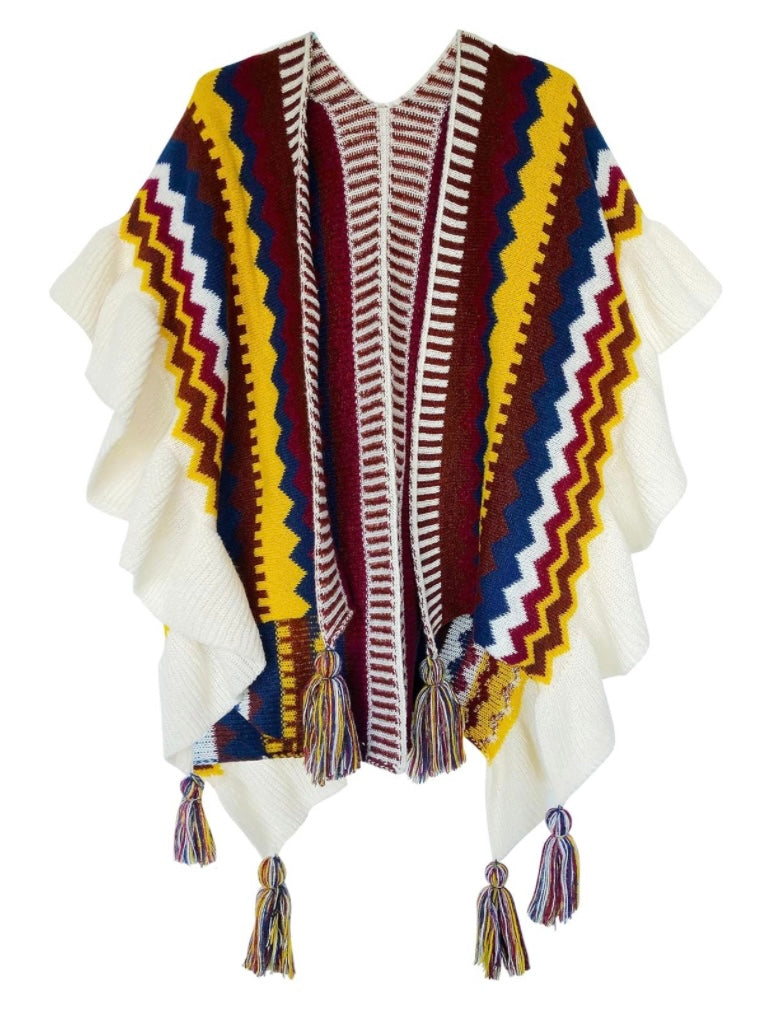 White and primary colors sleeveless pullover