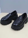 Black platform oxford shoes