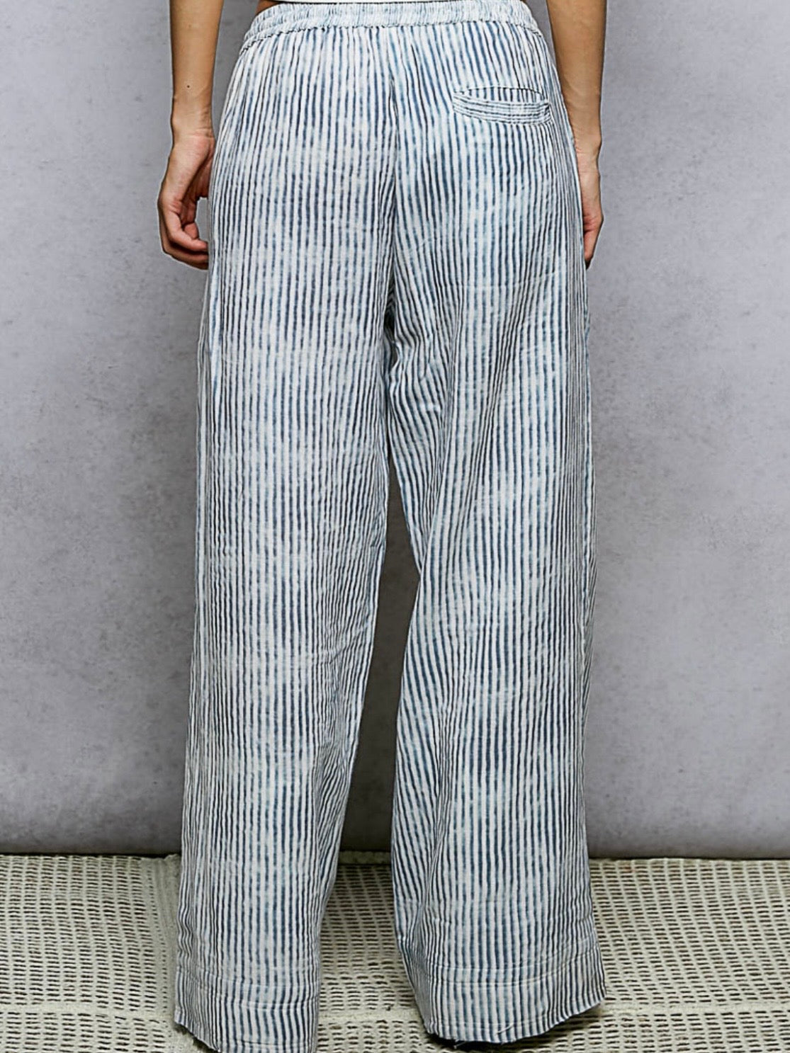 Blue striped set of 2 jacket and pants