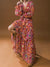 Fuchsia printed maxi dress