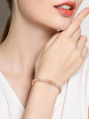 Rose gold rigid zirconia 7.5” in bracelet
