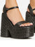 Black platform espadrille wedge sandals