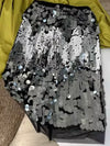 Silver sequins skirt