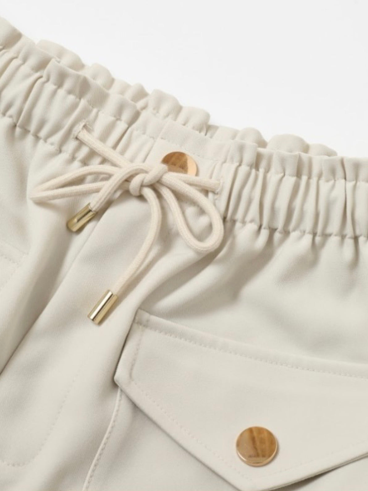 Off white zipper front closure jacket and pants set