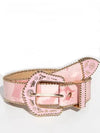 Pink cowgirl buckle boho belts