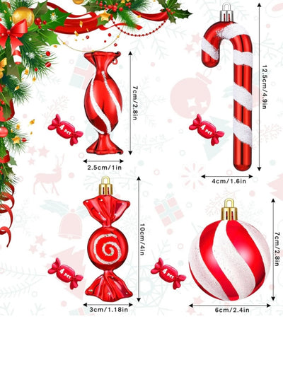 Pack of 24 pieces Christmas candy ornaments