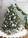 White pompon Christmas tree skirt