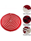 Red and white stripe Christmas tree skirt
