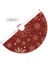 Red snowflakes Christmas tree skirt