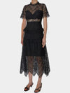 Black lace midi dress