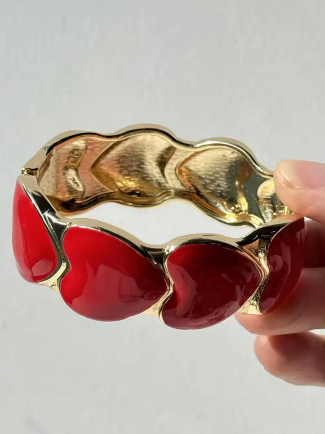 Mixed designs resin acrylic metal wide bracelet