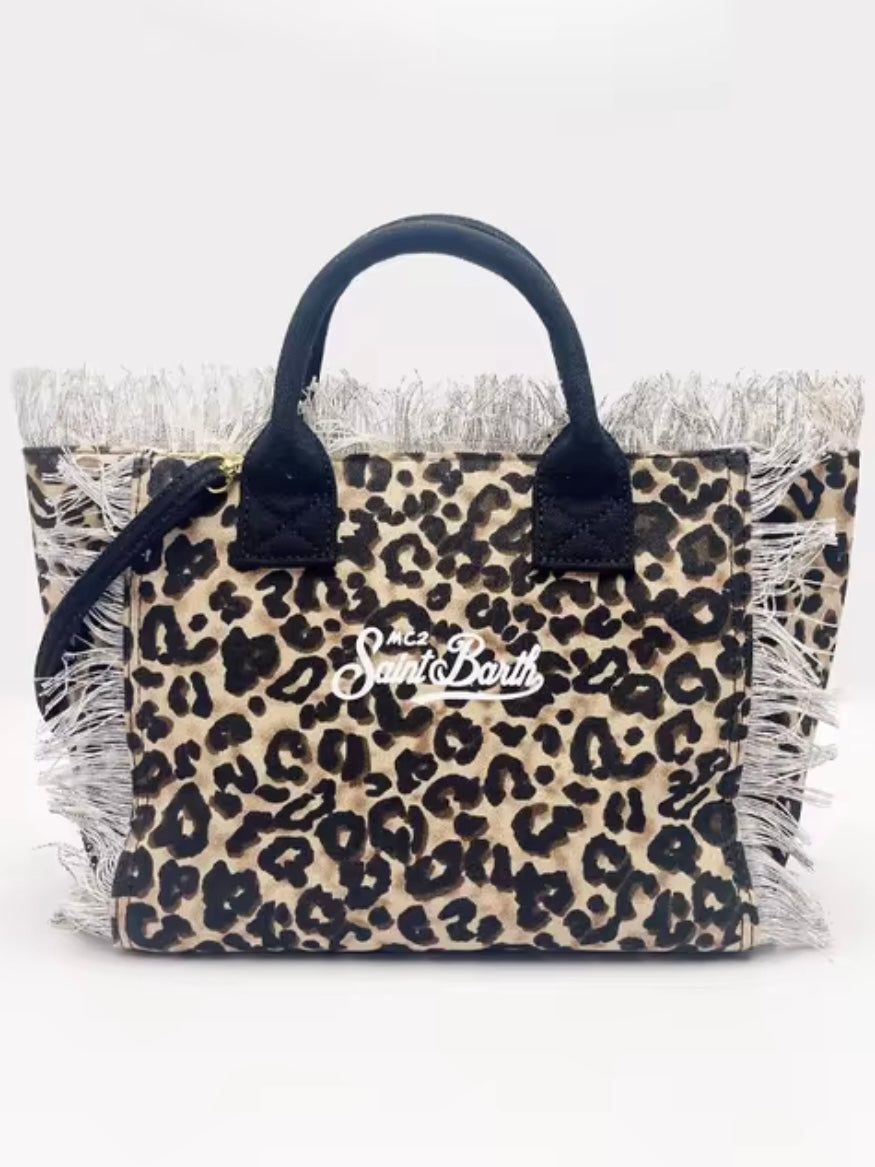 Animal print boho handbag