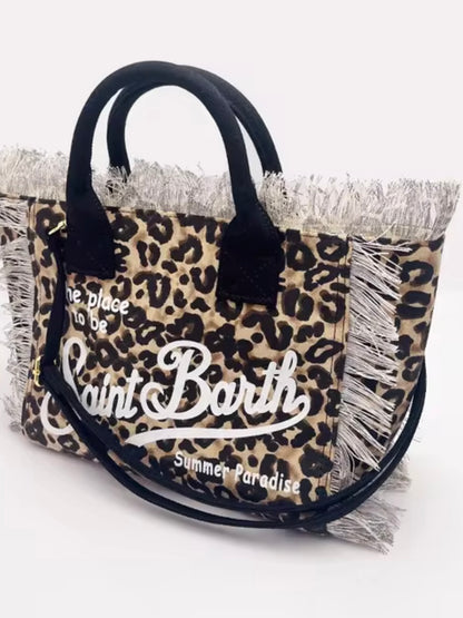 Animal print boho handbag