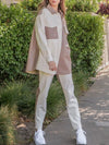 Off white and coffee faux leather pants