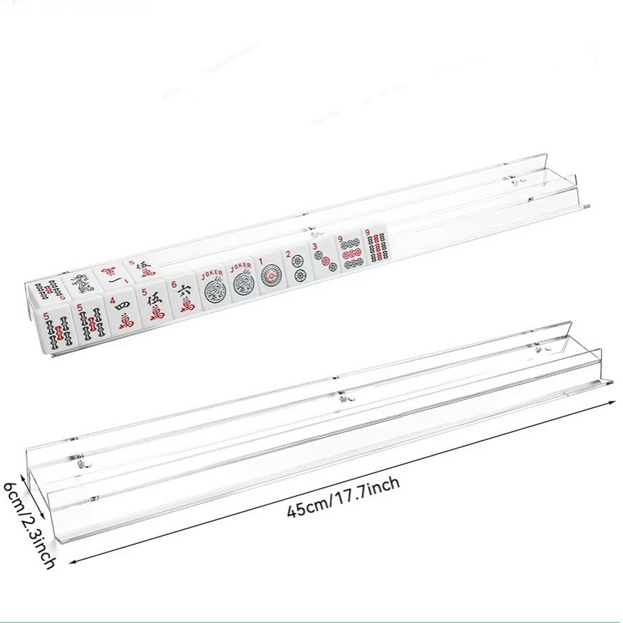 Mahjong clear tiles racks set of 4
