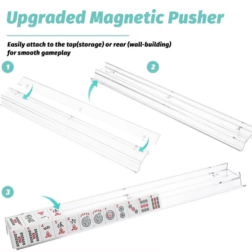 Mahjong clear tiles racks set of 4