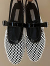 White net flats shoes