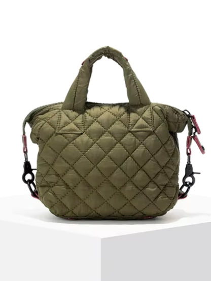 Solid colors padded handbag