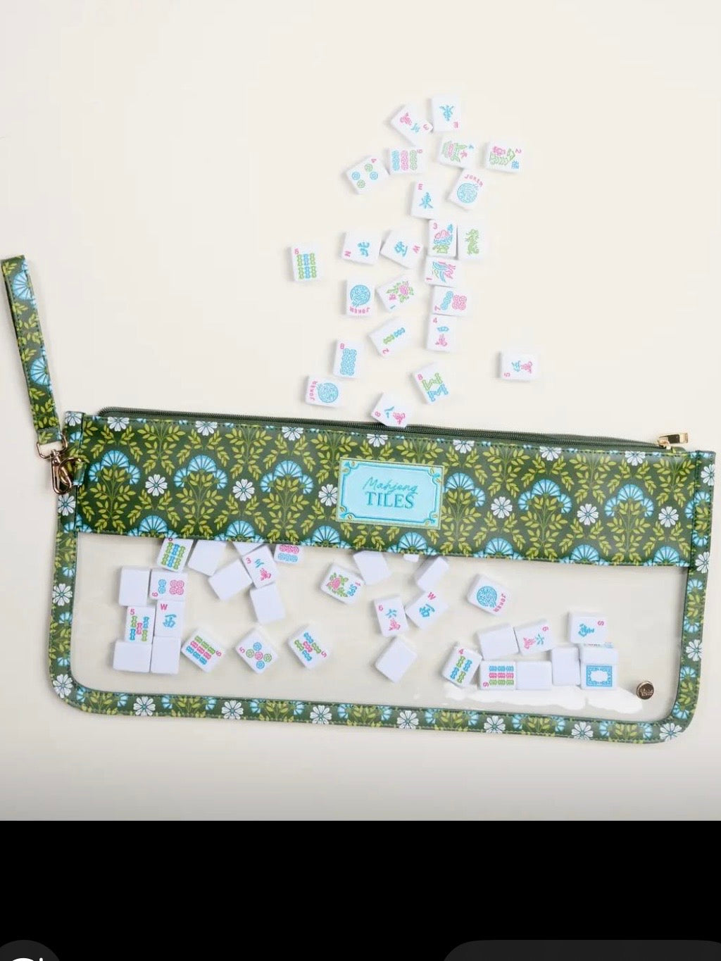 Translucent, clear pouch Mahjong bag