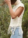 Off white knitted turtleneck top sweater