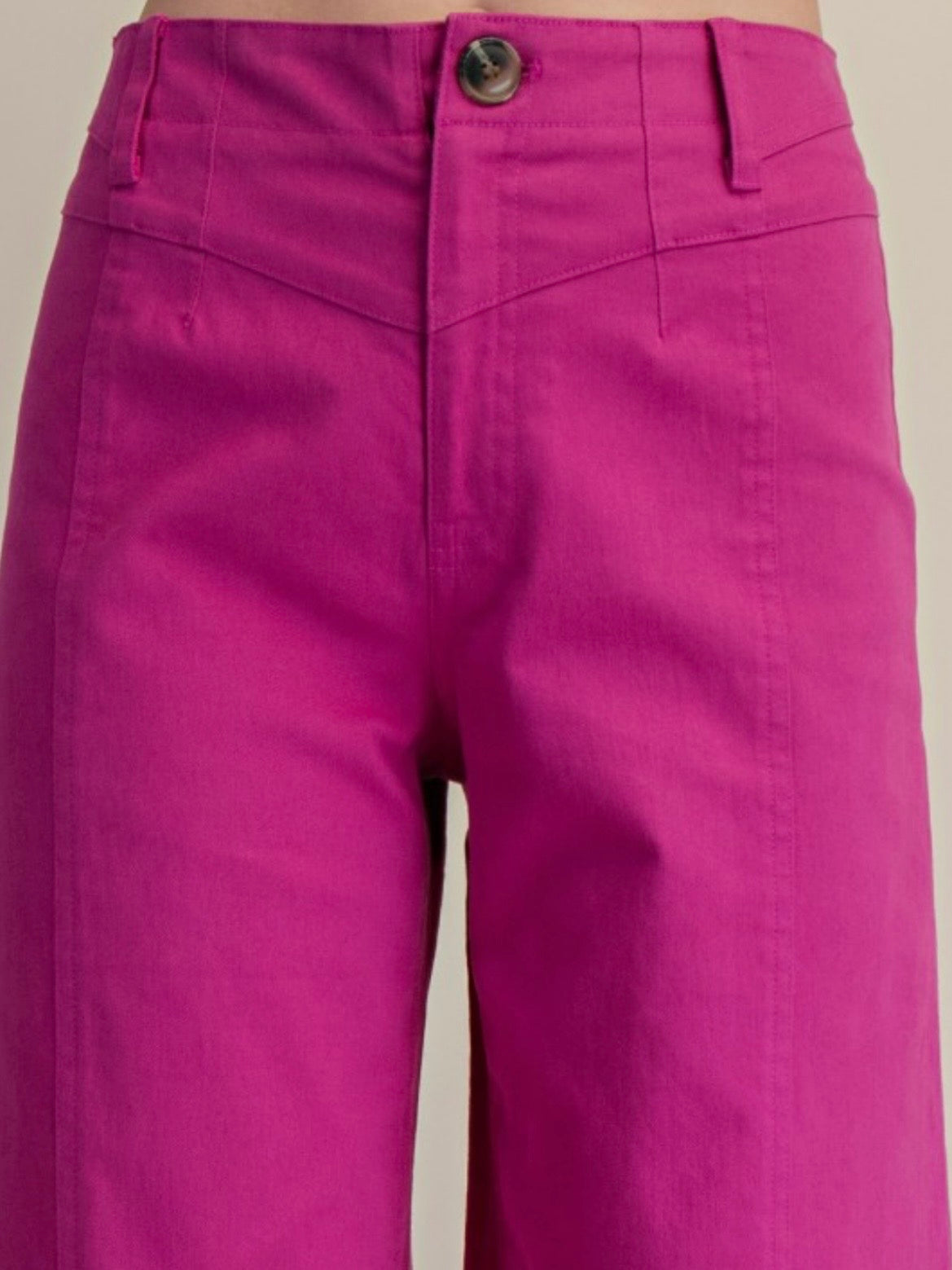 Green emerald and fuchsia solid colors wide leg pants