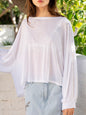 Basic white loose fit long sleeves top