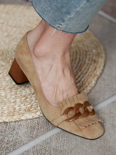 Light brown low heels