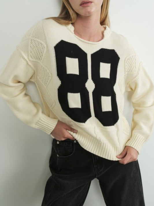 88 cable knitted sweater