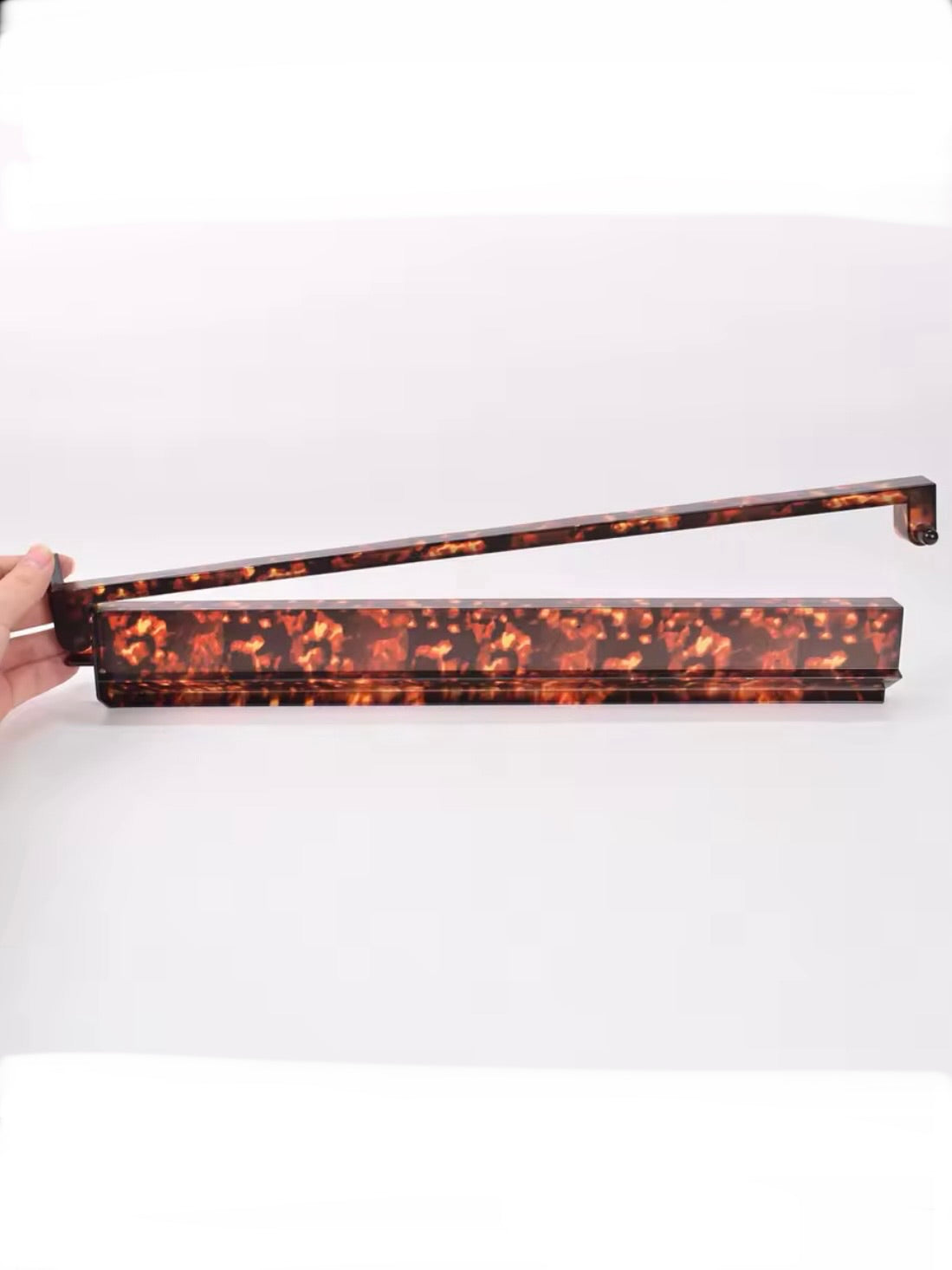 Mahjong brown tortoiseshell painted tiles racks set of 4