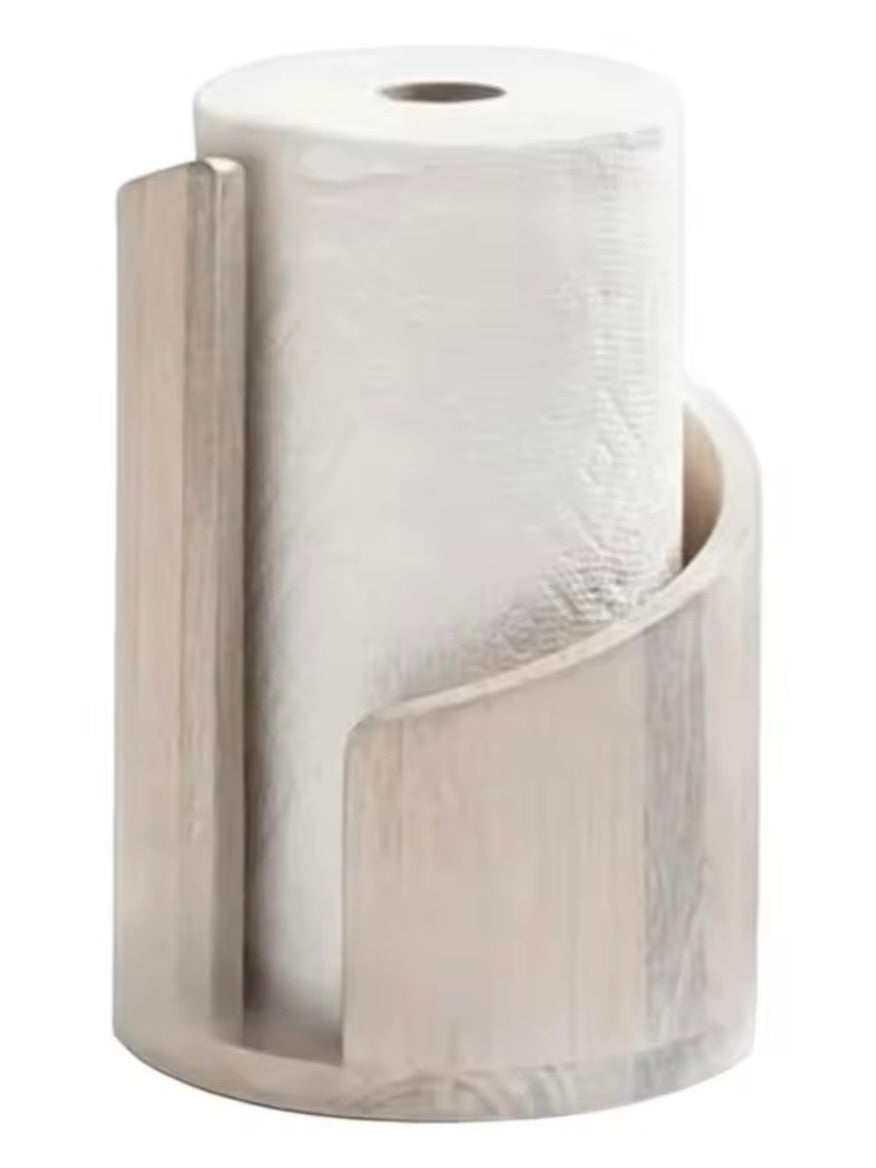 Wood kitchen paper towel holder