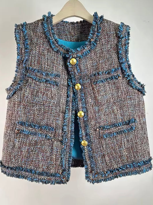 Colors tweed vest