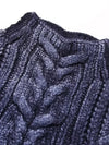 Navy blue knitted vest