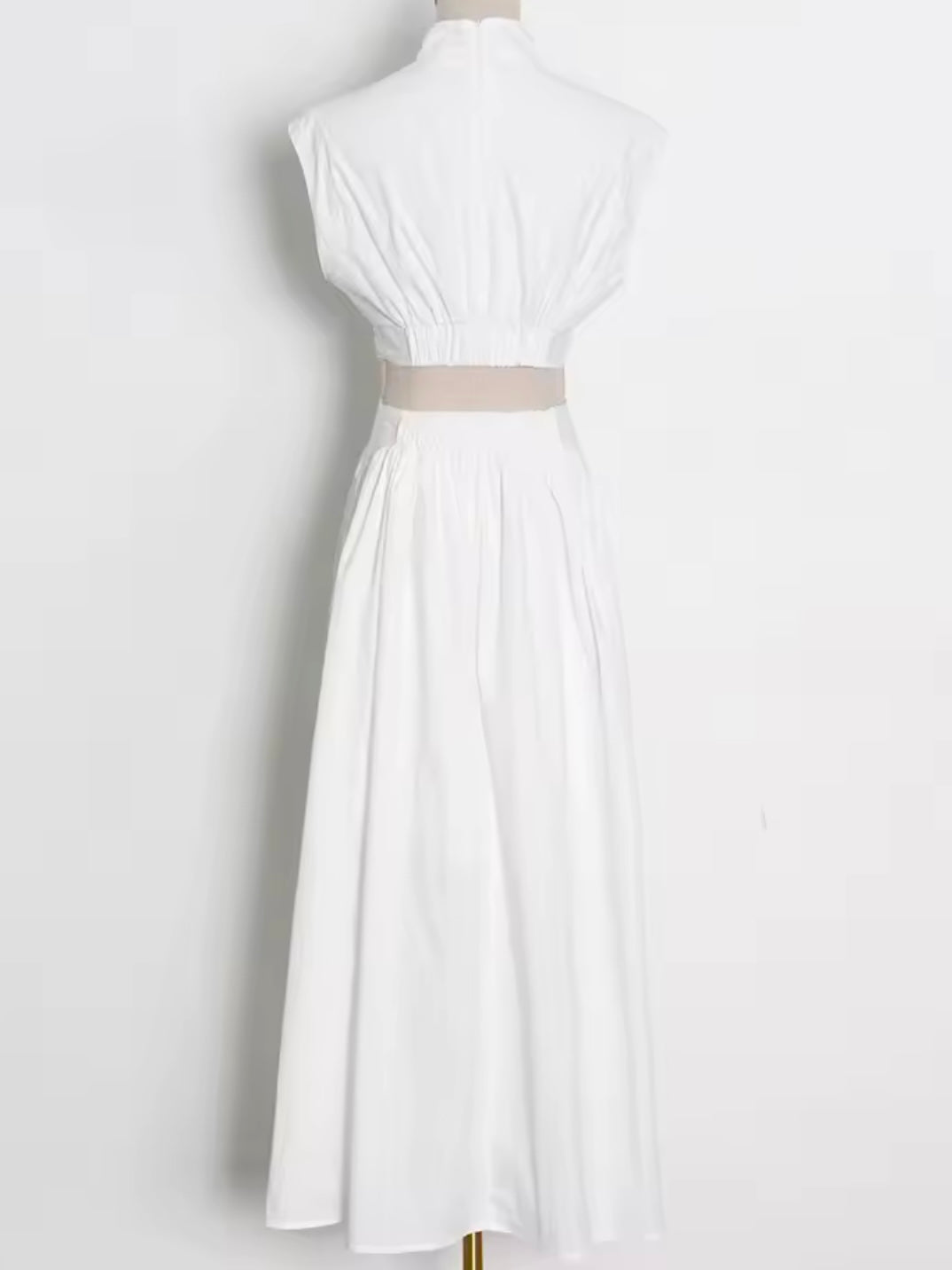 White cutout maxi dress