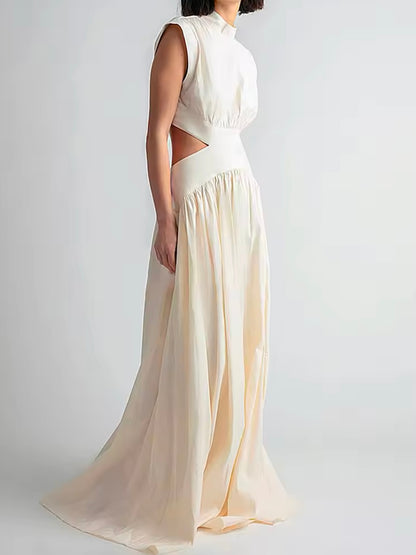 White cutout maxi dress