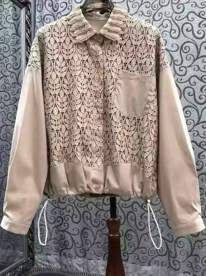 Beige lace shirt