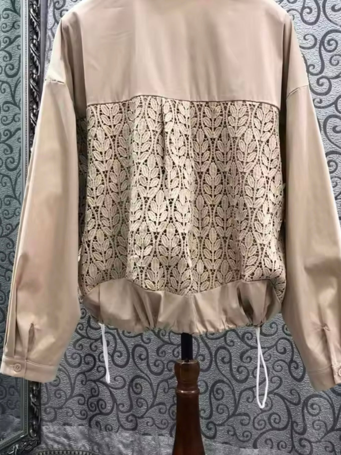 Beige lace shirt