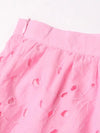 Pink set of 2 lace top and skirt