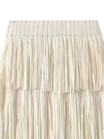 Vanilla layered maxi skirt
